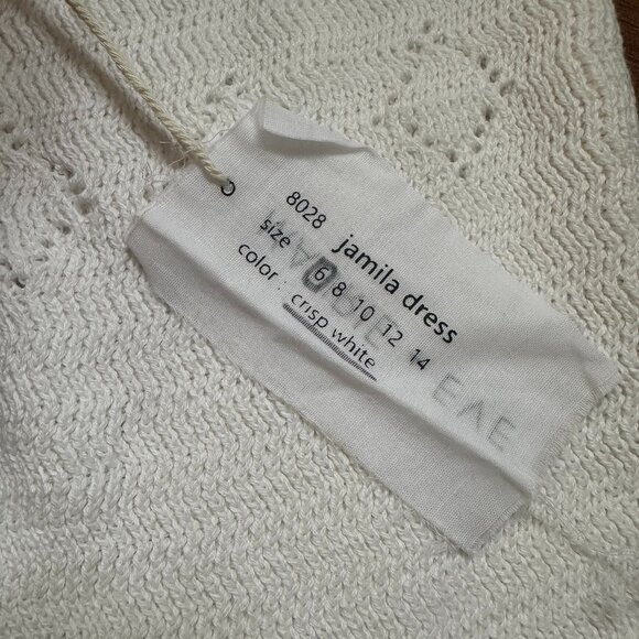 *NWT* Maurie + Eve crochet Jamila dress crisp white XS - Picture 3 of 7